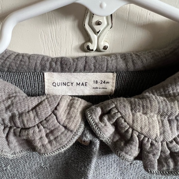 Quincy Mae Dusty Blue Sweater - Picture 4 of 4